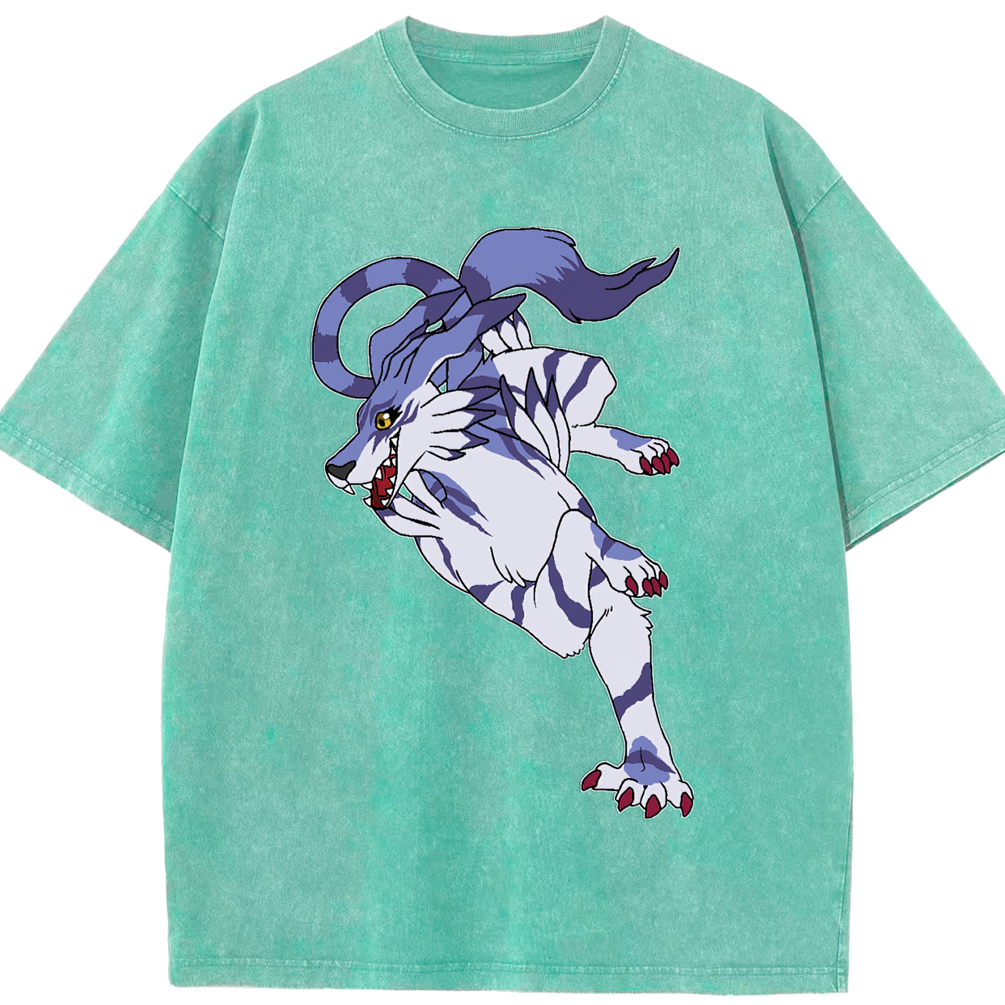 （画像用） Digimon デジタルモンスター/デジモン 綿100% ヴィンテージ風 半袖Tシャツ（フロントプリント）